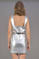Tight Strap Dress "COSMIC BLOOM" - silver