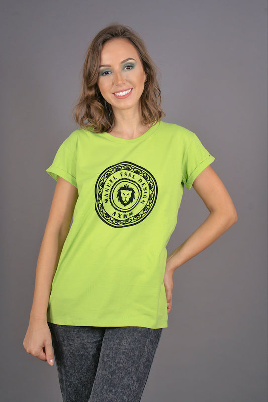 T-Shirt "EMBLEM" - limonengrün