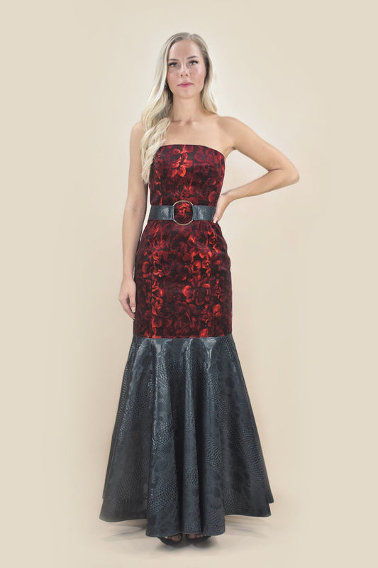 Abend - Kleid mit Volants "JARDIM" - Manuel Essl Design