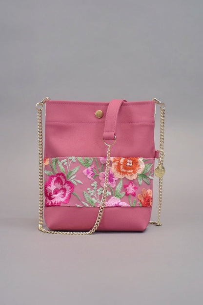 Mini Bag "COSMIC BLOOM" - himbeere - Manuel Essl Design