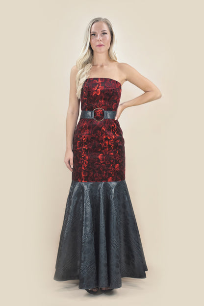 Evening Dress with Flounces "JARDIM" - Manuel Essl Design