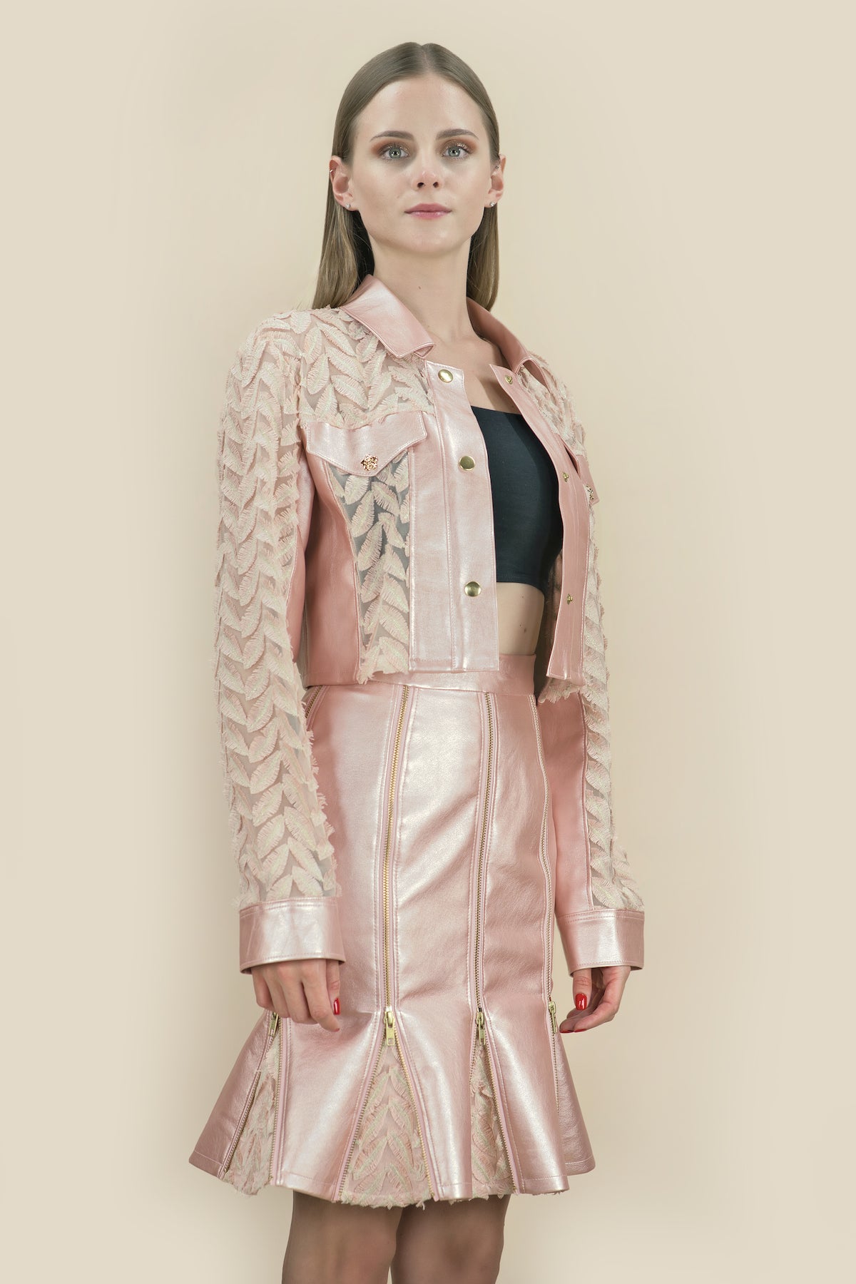 Safari Jacket "JARDIM" - pink - Manuel Essl Design