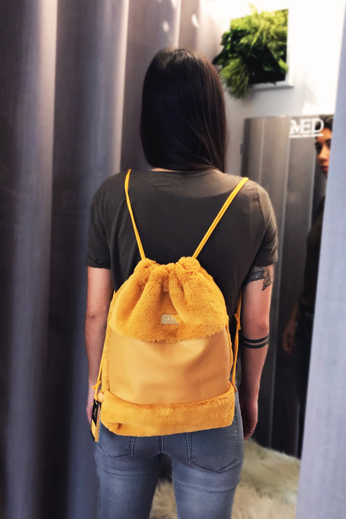 Gym Bag "FLUFFY" - Mustard - Manuel Essl Design