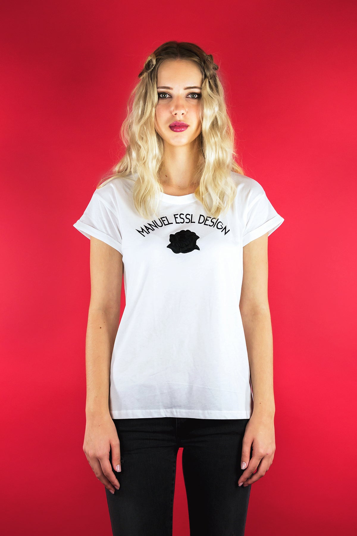 T-Shirt "ROSE" - White - Manuel Essl Design