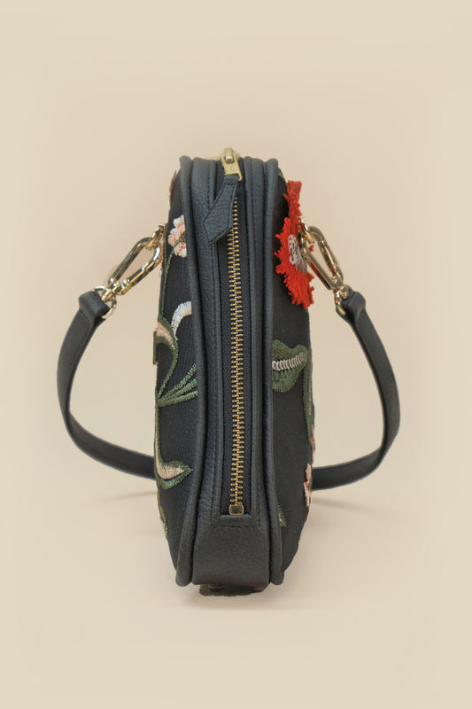 Triangle Bag "JARDIM" - black - Manuel Essl Design