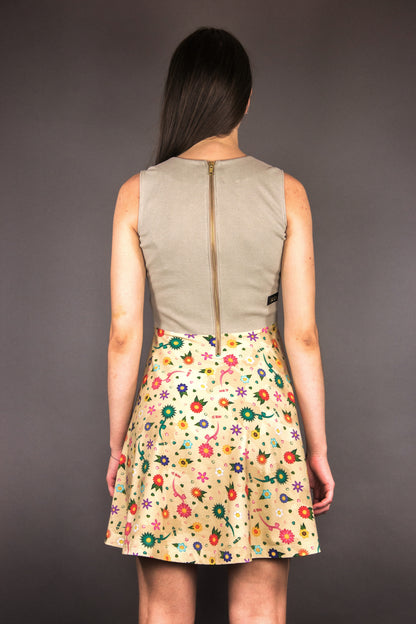 A-Line Jersey Dress "MINNA FLOWERS" - Manuel Essl Design