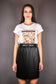 Pleated Skirt in Imitation Leather 2.0 - schwarz - Manuel Essl Design