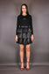 Pleated Skirt with Flounces in Imitation Leather 2.0 - black - Manuel Essl Design