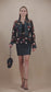 Mini Peplum Skirt "JARDIM" - black