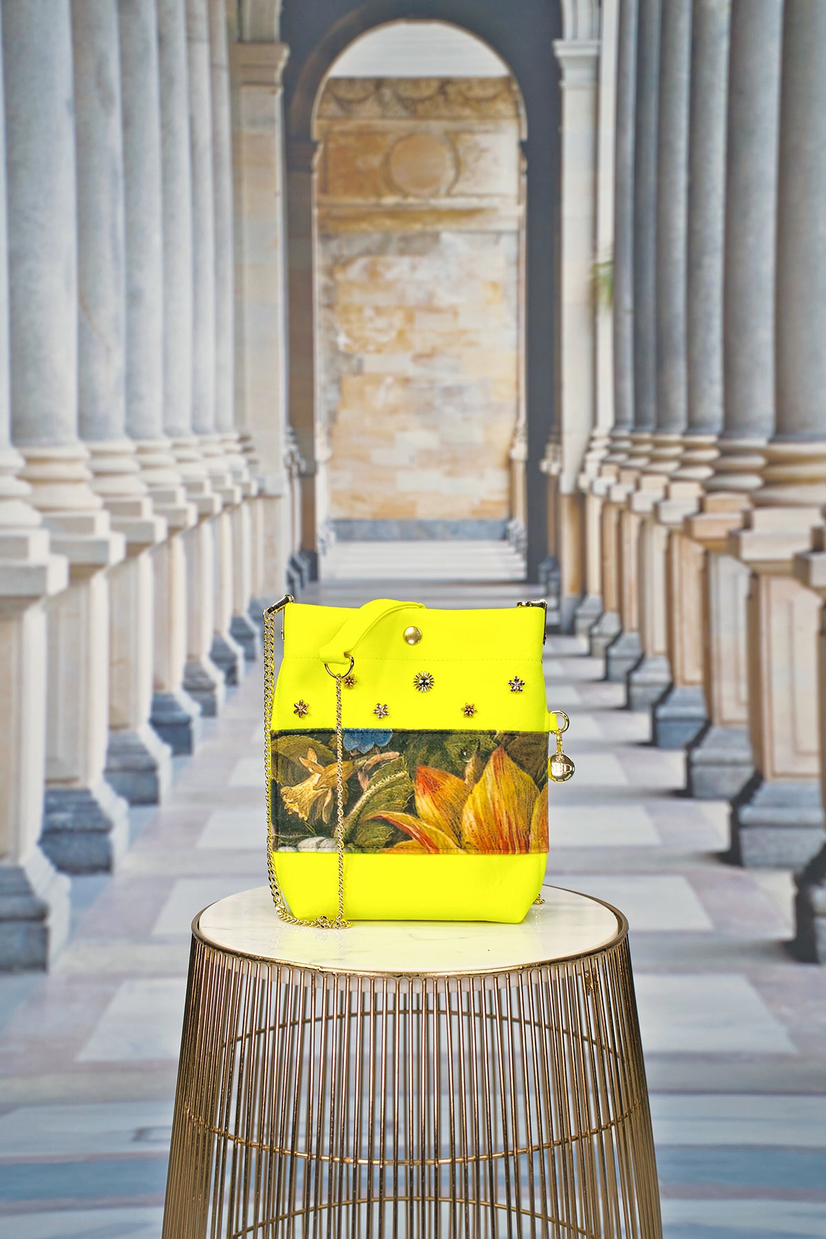 Mini Mini Bag "FLORAL" - neon - Manuel Essl Design