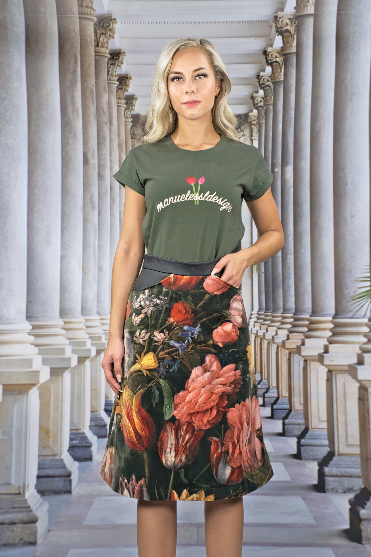 Midi Skirt "FLORAL" - Manuel Essl Design