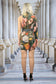Bodycon Asymmetric Dress "FLORAL" - Manuel Essl Design