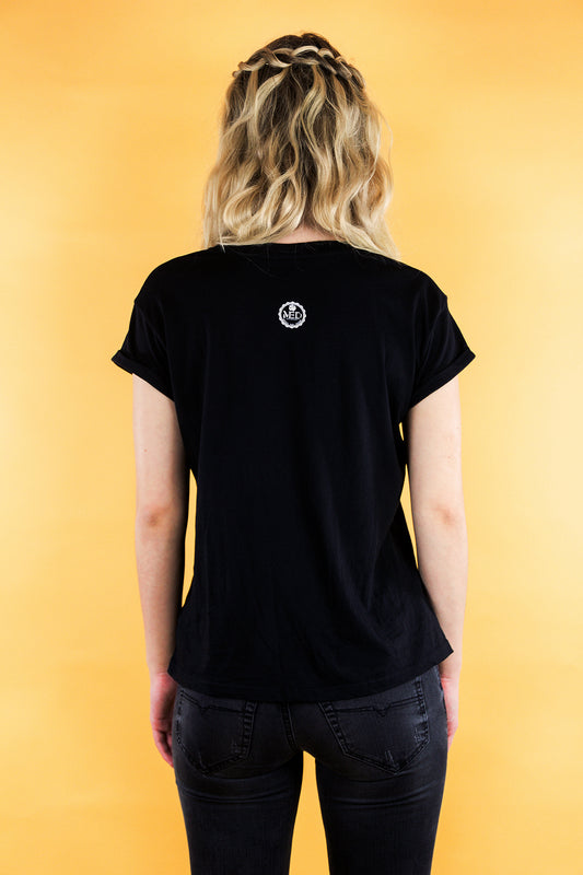 T-Shirt "ROSES PRINT" - black - Manuel Essl Design