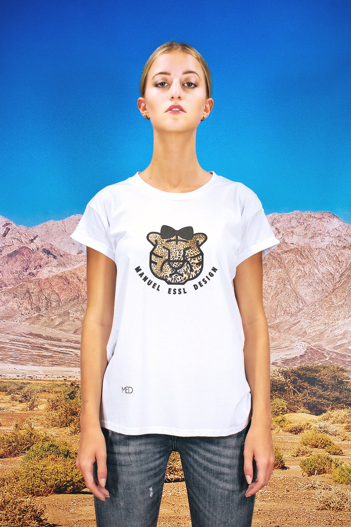 T-Shirt "CARTOON LEO" - white - Manuel Essl Design