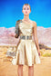 Flared Asymmetric Dress "LEO" - gold - Manuel Essl Design