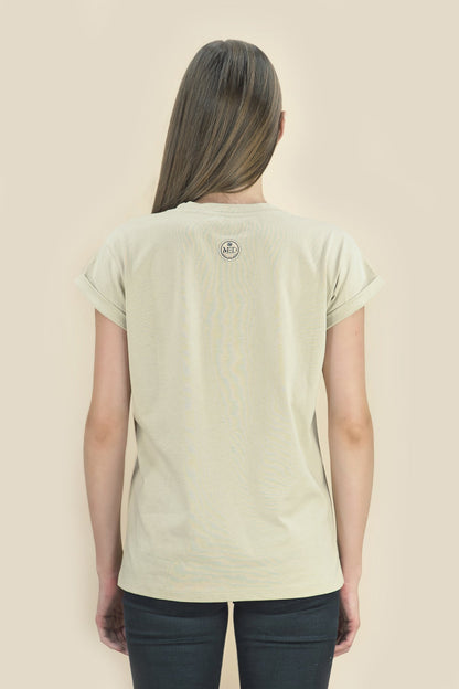 T-Shirt "EMBLEM" - champagner - Manuel Essl Design